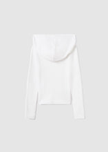 Load image into Gallery viewer, Mayoral Girls Ribbed Knit Hooded Cardigan in White : Size 8 to 18
