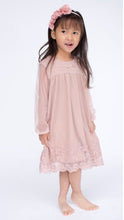 Load image into Gallery viewer, Creamie Embroidered Vintage Style Dress in Adobe Rose : Sizes 12m to 6
