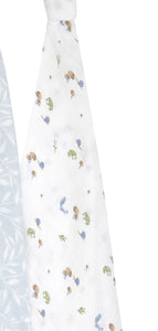 Aden + Anais Silky Soft Muslin Cotton Swaddle Blanket in Woodland Watercolor Print