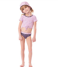 Load image into Gallery viewer, Nano Short Sleeved Floral Print 2 Piece Rashguard Suit : Size 2 to 8 Years
