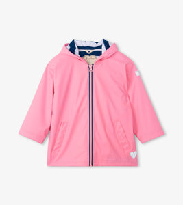 Hatley Classic Pink Zip Up Splash Jacket : Size 2 to 12