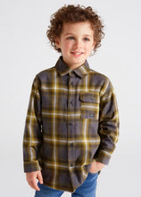 Load image into Gallery viewer, Mayoral Boys Grey And Yellow Plaid Long Sleeve: Size 3 to 8
