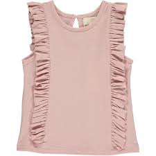 Vignette Girls Ruffled Pippin Tank Top in Pink: Sizes 2 to 8