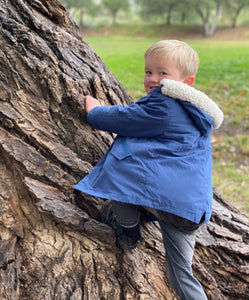 Me & Henry Boys Blue Parka Jacket: Size 6/7 to 9/10