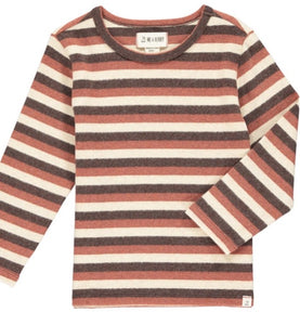 Me & Henry “Alcoa” Long Sleeve Tee in Brown Stripes: Size 7/8 to 14