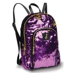 Danshuz Purple Opalescent Sequin Backpack Dance Bag