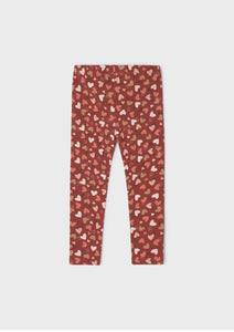 Mayoral Girls Pink Heart Leggings: Size 3 to 8