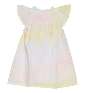 Minymo Pink And Yellow Dress : Size 0M-12M