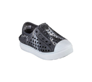 Skechers Foamies Light Up Water Shoes in “Solar Beamz” in Charcoal: Size 5 Toddler to Kids 5