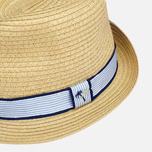Load image into Gallery viewer, Mayoral Straw Fedora Hat : Sizes 8 to 14 (hat sizes 51 to 58)
