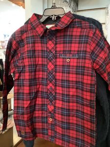 Nano Red Plaid Button Down Shirt : Size 5 to 7