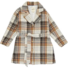 Load image into Gallery viewer, Vignette Girls Indy Coat In Colour Brown Plaid Size 8-16y
