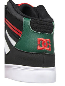 DC High Top EV Black/White/ Green Shoes