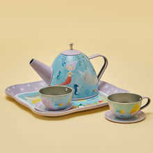 Load image into Gallery viewer, Floss and Rock Mermaids Tin Tea Set
