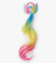 Load image into Gallery viewer, Hatley Angel Wings Faux Hair Rainbow Hair Clips
