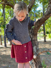 Load image into Gallery viewer, Vignette Girls Jess Sweater In Colour Charcoal Size 2-16y
