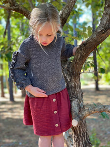 Vignette Girls Jess Sweater In Colour Charcoal Size 2-16y