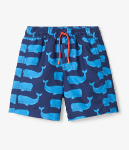 Hatley Block Whales Swim Trunks : Size 2 to 8 Years