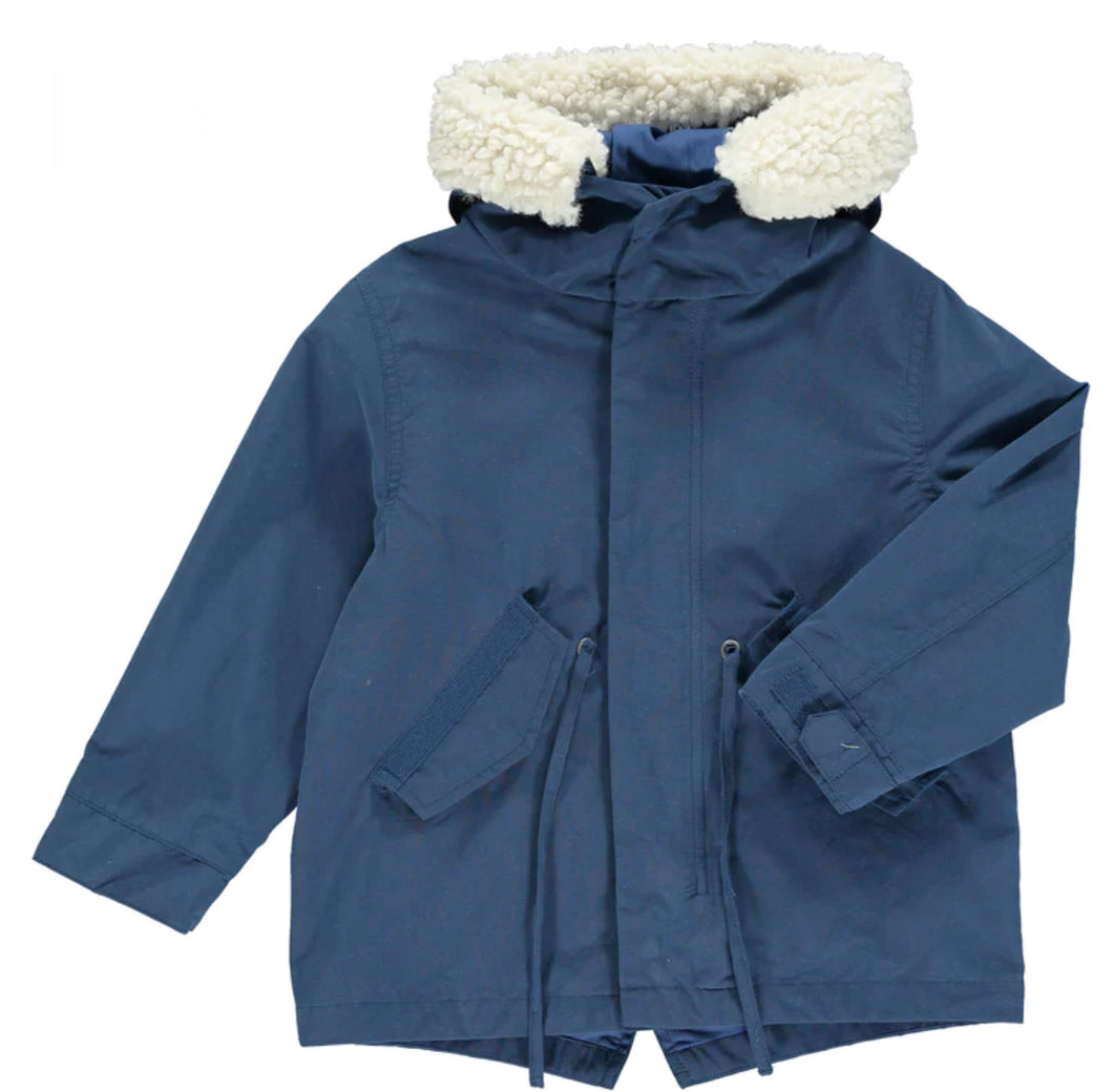 Me & Henry Boys Blue Parka Jacket: Size 6/7 to 9/10