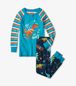 Hatley  Space Dinos Glow in the Dark Cotton Pajamas: Sizes 2 to 12