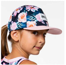 Load image into Gallery viewer, Deux Par Deux Roses on Navy Blue Ball Cap: Sizes Infant to 12 years
