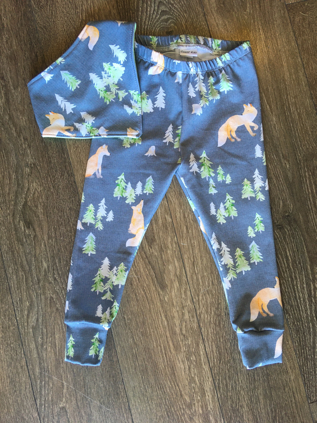 Coast Kids Foxes Locally Made Leggings available in size 3 months to 4 years