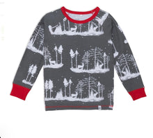 Load image into Gallery viewer, Deux Par Deux Organic Cotton Christmas Two Piece Printed Pajama Set With Deer And Trees: Size 24M to 12 Years
