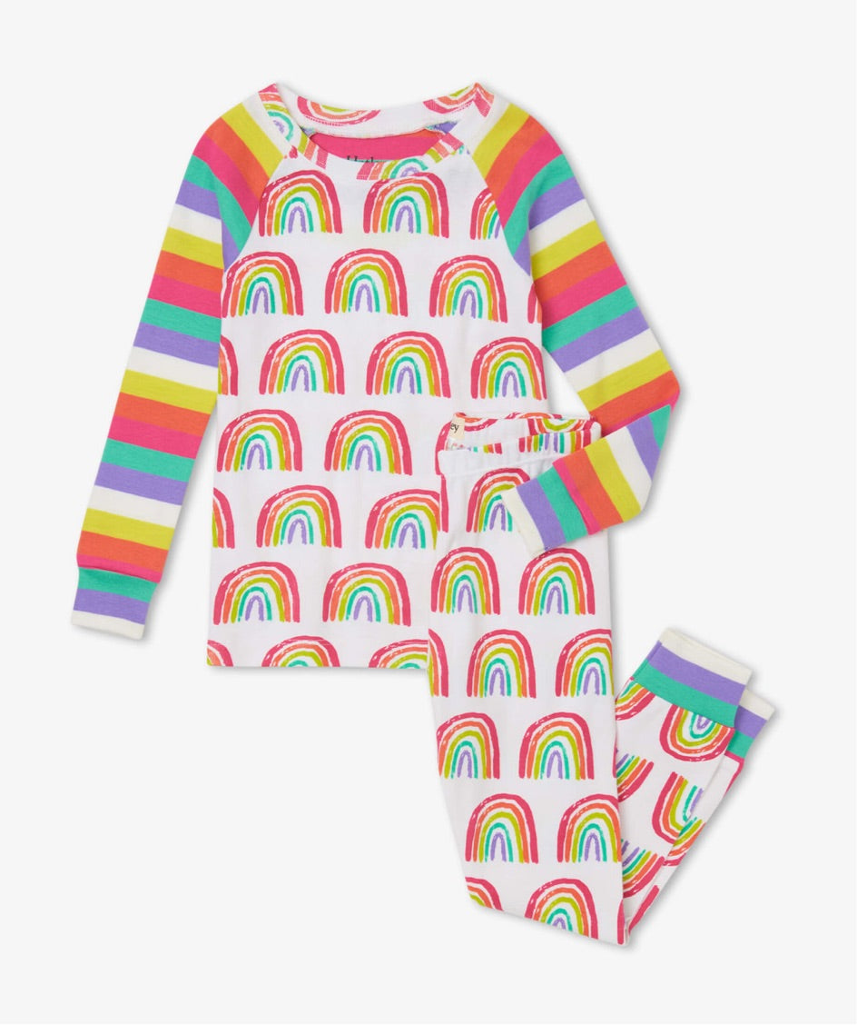 Hatley Pretty Rainbows Organic Cotton Pajamas : Sizes 2 to 12