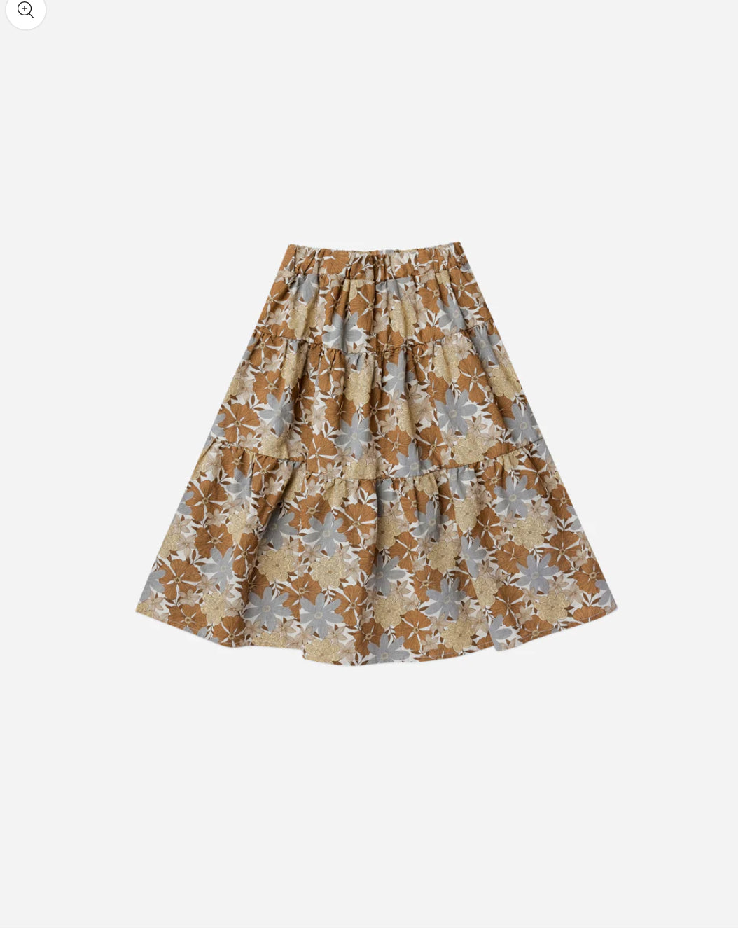Rylee & Cru Girls Tiered Midi Skirt In Safari Floral: Size 8-12