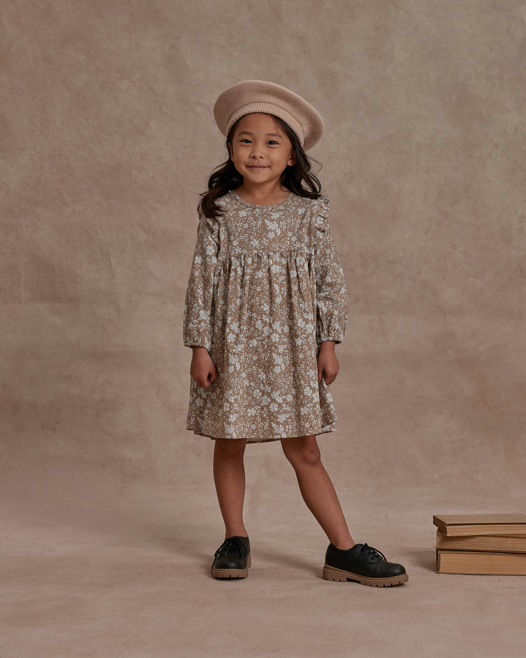 Rylee & Cru Taupe Piper Floral Dress: Sizes 2 to 12