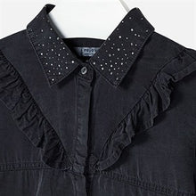 Load image into Gallery viewer, Mayoral Girls Denim Chambray Blouse in Dark Grey : Size 8 to 18

