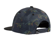 Load image into Gallery viewer, Deux Par Deux Neon Dinos on Black Printed Cap : Size 3/6 Years to 7/12 Years
