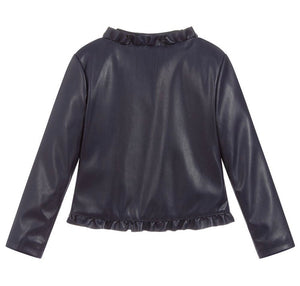 Mayoral Girls Leather Light Jacket: Sizes 8 to 18