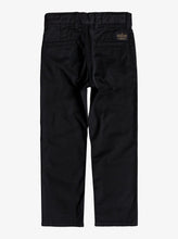 Load image into Gallery viewer, Quiksilver Boy&#39;s Everyday Union Straight Fit Chinos in Black: Size 6 - 8
