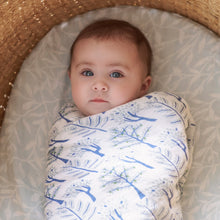 Load image into Gallery viewer, Aden + Anais Silky Soft Muslin Cotton Swaddle Blanket in Woodland Trees Print

