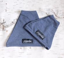Peggalish Bamboo Cotton Beanie in Denim : Sizes NB to Adult