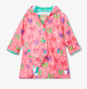 Hatley Dainty Butterflies Color Changing Splash Jacket : Size 9/12 Months to 12 Years