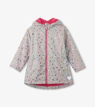 Load image into Gallery viewer, Hatley Confetti Hearts Microfibre Rain Jacket : Size 2 to 10 Years
