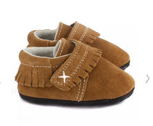 Load image into Gallery viewer, Jack &amp; Lily Brown Suede Leather Mocs
