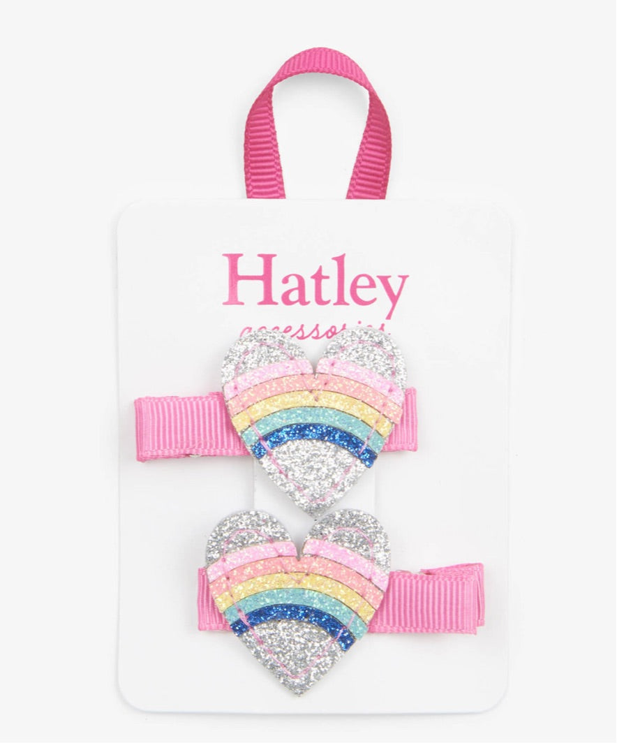 Hatley Rainbow Hearts Hair Clips