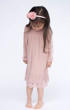 Load image into Gallery viewer, Creamie Embroidered Vintage Style Dress in Adobe Rose : Sizes 12m to 6
