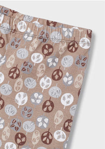 Mayoral Brown Patterned Cotton Leggings: Size 2 to 8 Years