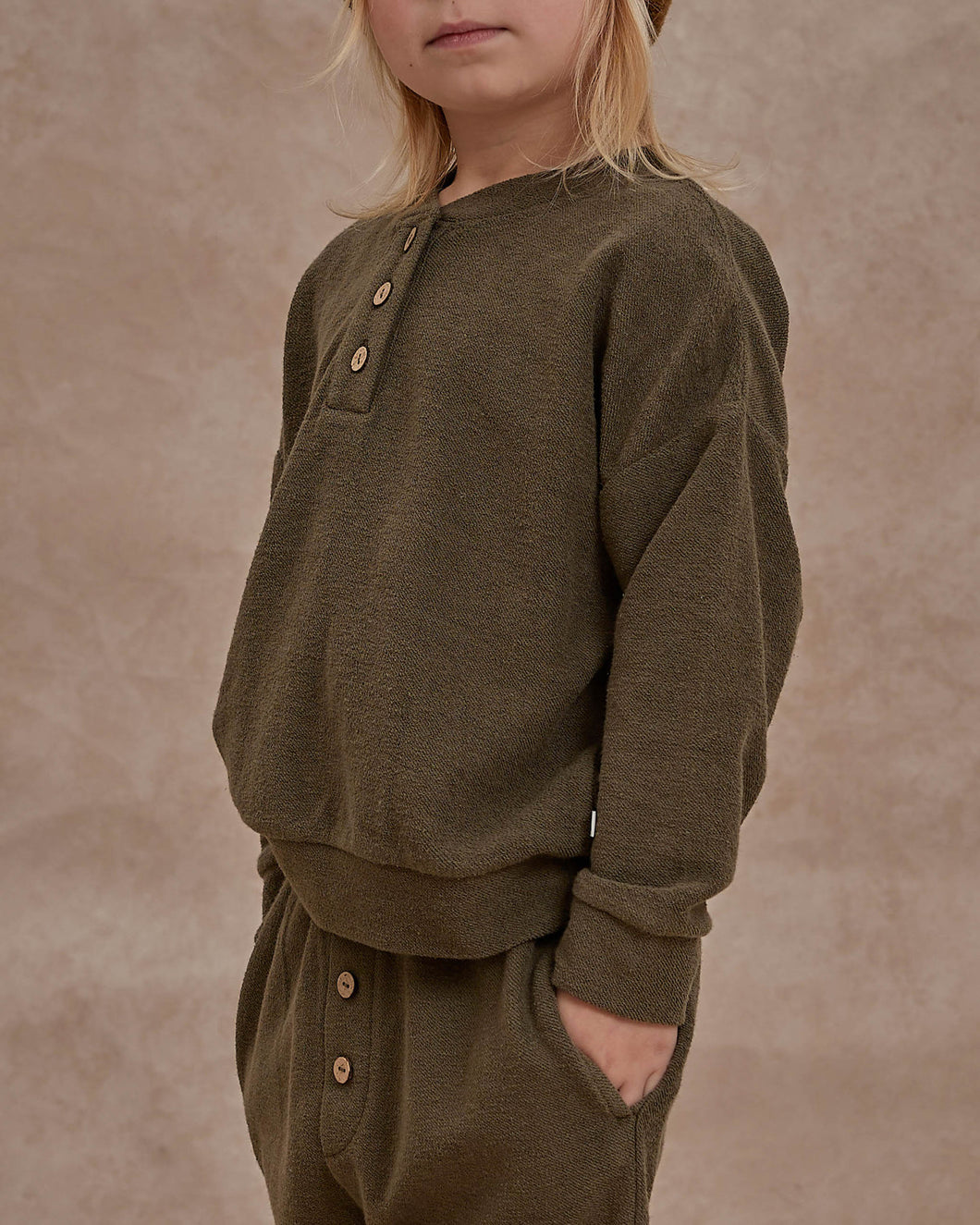 Rylee & Cru Jog Top in Dark Green: Sizes 2 to 14