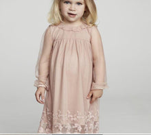 Load image into Gallery viewer, Creamie Embroidered Vintage Style Dress in Adobe Rose : Sizes 12m to
