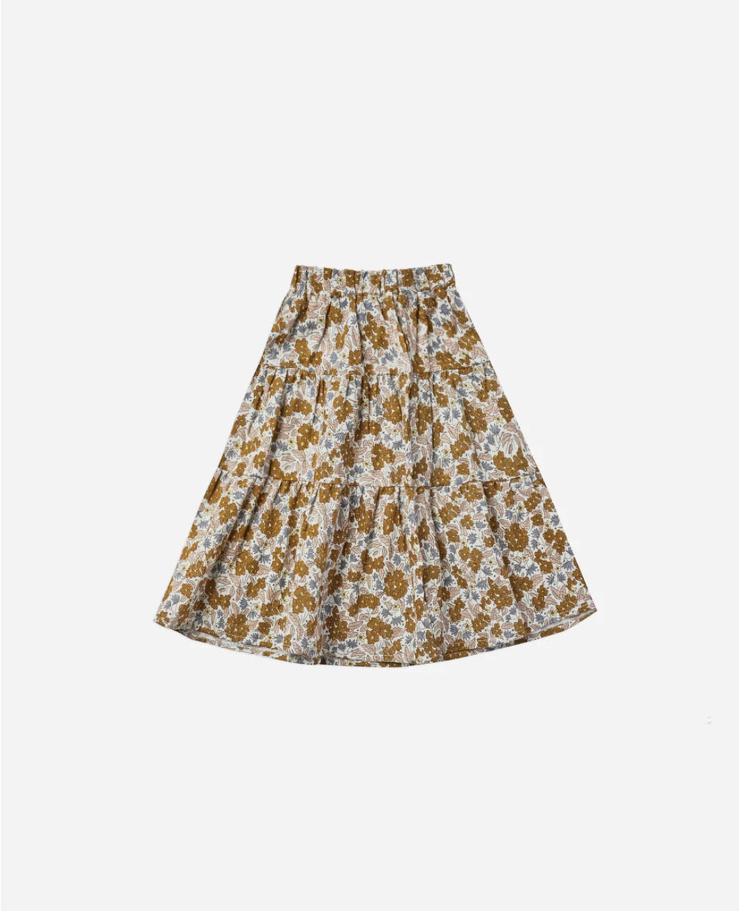 Rylee and Cru tiered Midi Skirt In Gardenia: Size 2-12Y