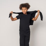 Miles the Label Black Organic Cotton Tee: Sizes 2 to 14