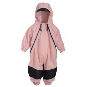 Calikids 2 Zipper Fleece Lined Rain Suit In Colour Blush (TOD) Size 12M to 5T