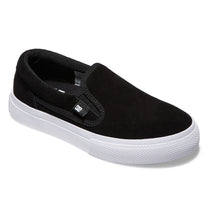 Load image into Gallery viewer, DC Kids Slip-On Suede Shoes in Black : Size Kids 11 to 7
