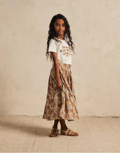 Load image into Gallery viewer, Rylee &amp; Cru Girls Tiered Midi Skirt In Safari Floral: Size 8-12
