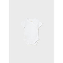 Load image into Gallery viewer, Mayoral Infant White Sustainable Cotton Onesie: Sizes 1M to 24M
